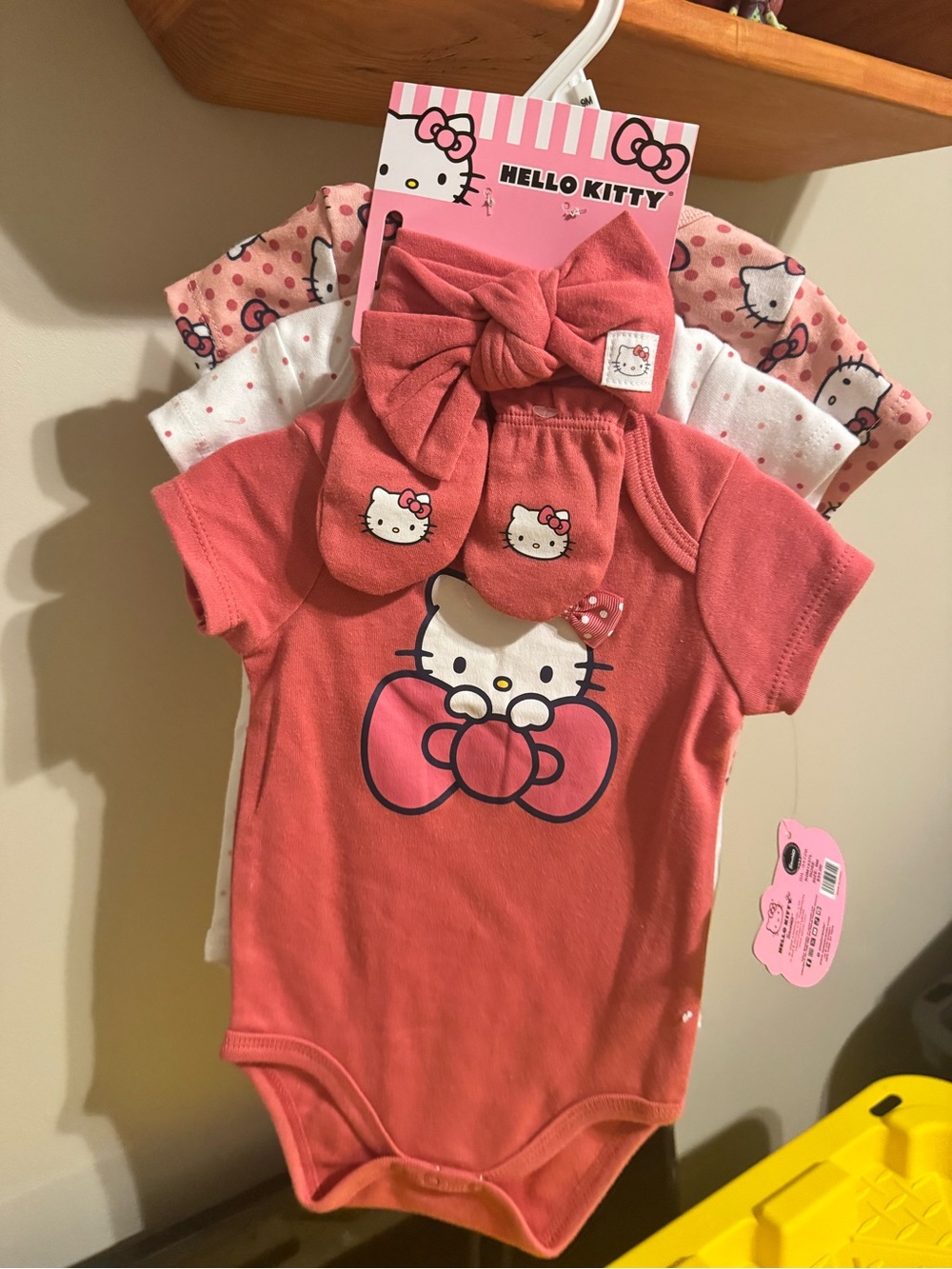 Hello Kitty Pink Baby Bodysuit & Headband Set